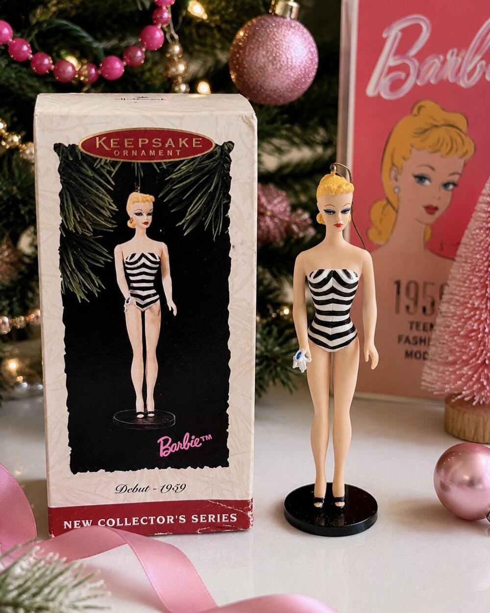 1994 Hallmark Barbie Debut Ornament, 1959 First Series Barbie,